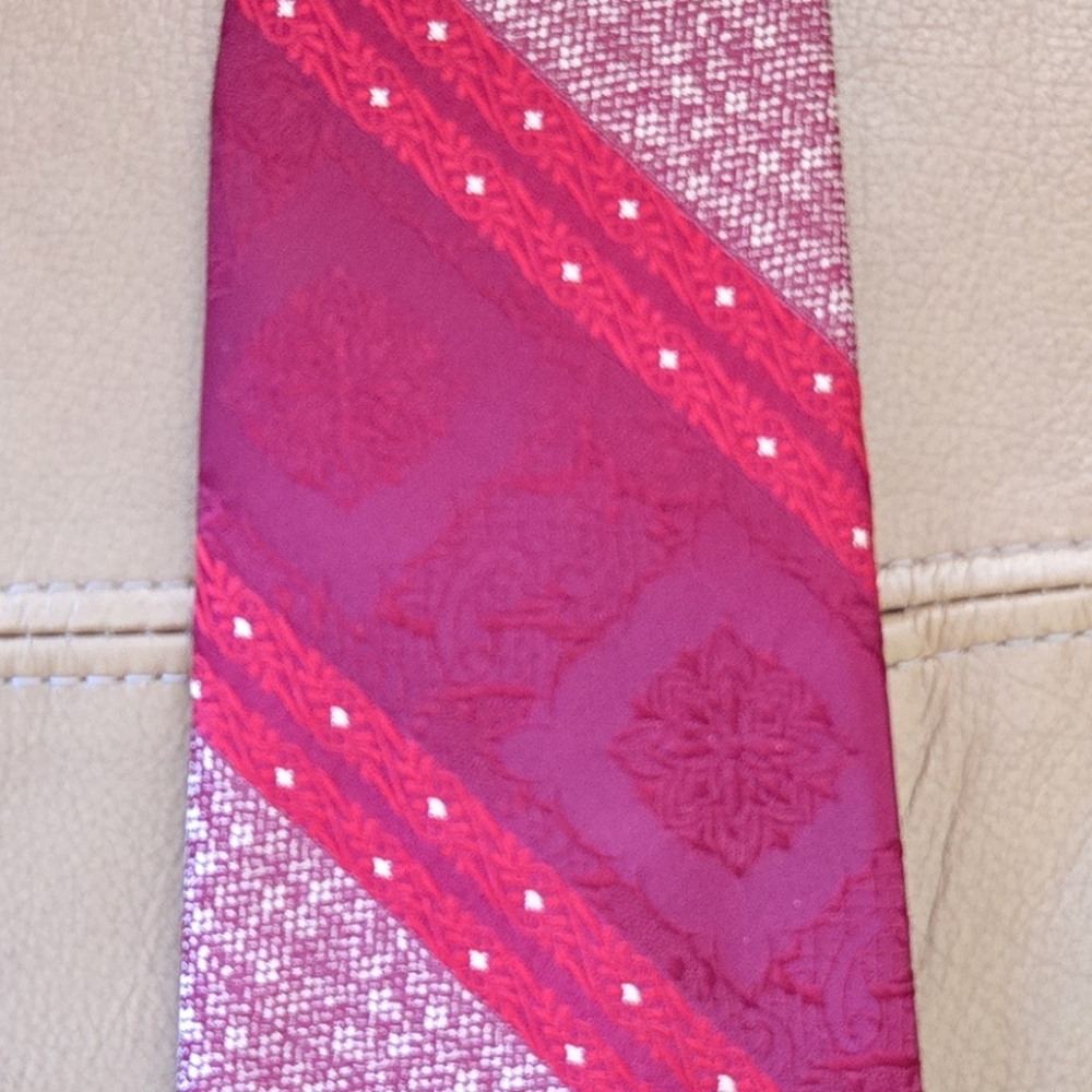 Vintage Clip-on Tie- Red